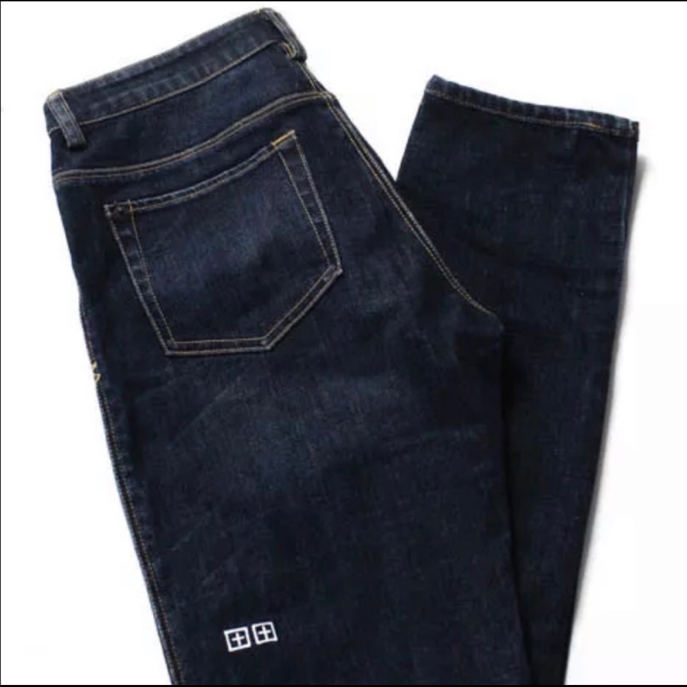 Ksubi dark blue high-rise skinny jeans